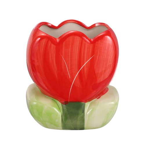 Ceramic tulip flower pencil - ceramic,