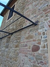 pergola in ferro battuto artigianale colore nero H 2,90 /2,40 L 4,80 P 3,80