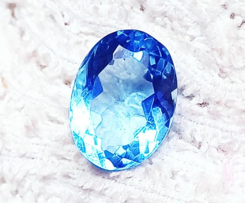 Topazio blu ovale forma - ovale, 7.35