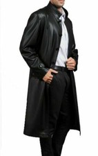 Cappotto Trench In Vera Pelle