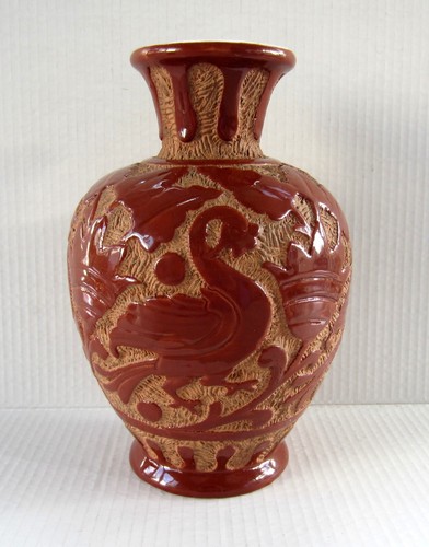 Vaso ceramica intagliata mcm - vaso,