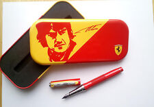 Penna stilografica originale FERRARI - design esclusivo Alonso in elegante astuccio di metallo