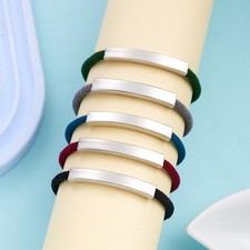 Bracciale Intrecciato Fai da Te in Acciaio Inox Con Incisione Ispirazione Per Uomo E