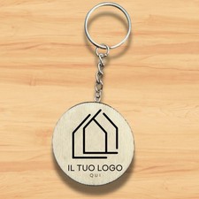 Portachiavi Personalizzato in Legno di Pioppo – Incisione Nome o Frase