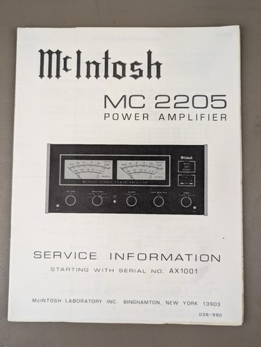 Mcintosh 2205 amplificatore - mc,