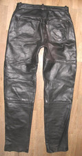 Lunghezza " Polo " Uomo- Jeans IN Pelle/Biker- Pantaloni di Pelle Nero Circa