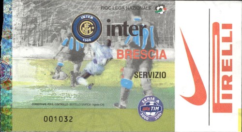 Biglietto partita calcio inter - biglietto,