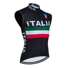 Giacca ciclismo Italia Gilet smanicato Antivento Bici MTB abbigliamento