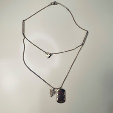 Collana Vintage Guess Multistrato Cuore Strass Proprietà Di Guess Pendenti