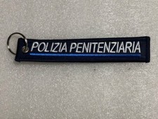 PORTACHIAVI POLIZIA PENITENZIARIA RICAMATO AMBO I LATI