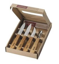 Serie 4 coltelli da cucina OPINEL Gli indispensabili del cuoco lama acciaio inox