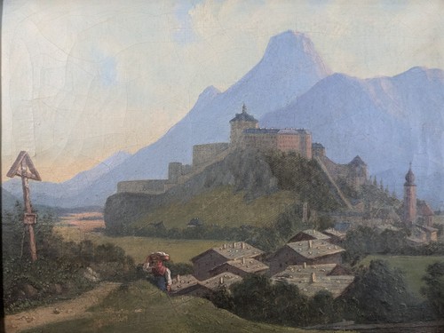 Kufstein tirolo olio su - kufstein,,