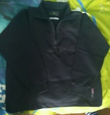 HENRY LLOYD FELPA ORIGINALE COTONE BLU MEZZO ZIP TG.S NUOVA