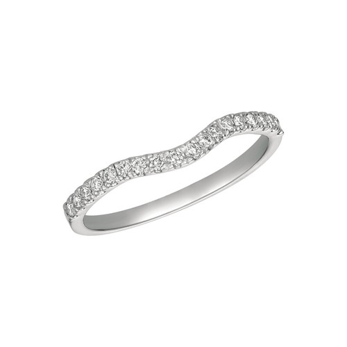 Anello fascia con diamanti - a,