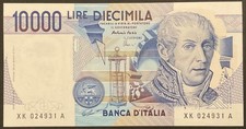 10000 LIRE 25/07/2001 A.VOLTA