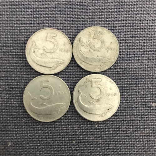 Lotto monete 5 lire - da,