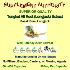 RADICE DI TONGKAT ◆ POTENZA MASSIMA ◆ ESTRATTO 200:1 ◆ CAPSULE LONGJACK PASAK BUMI -