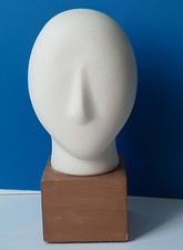 TESTA MANICHINO CERAMICA NAGON IKEA VINTAGE STATUINA CERAMICA BASE LEGNO picasso