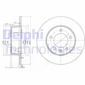Disco freno pieno bg3681 - freno,