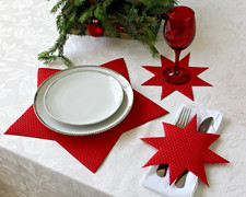 Tovagliette Americane Sottobicchieri Portaposate antiscivolo lavabili Stelle B