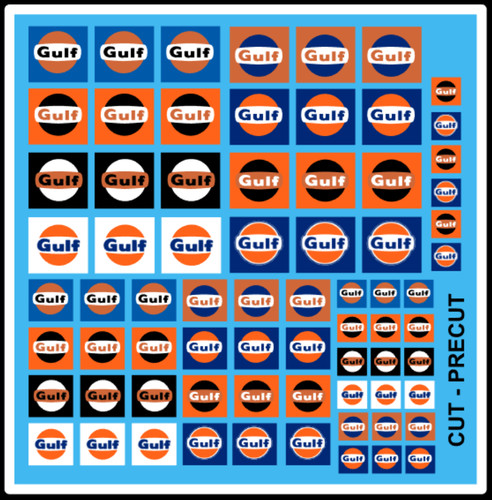 Decals gulf racing - racing, 1/32