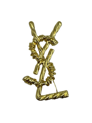 Spilla yves saint laurent logo - yves,