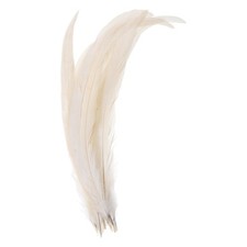 16-18" Gallo Piume,10pz Sfuso Naturale Piume Stile 1,Bianco