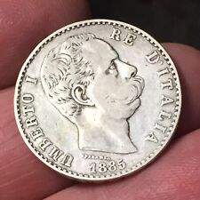 UMBERTO I 2 LIRE 1885 ROMA ARGENTO SILVER COIN NUMISMATICA COLLEZIONE RARA