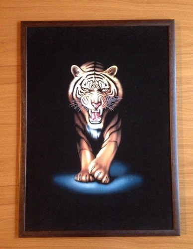 Quadro telo velluto - in, tigre