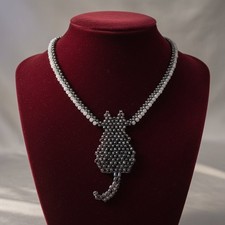 Collana nera artigianale - nera, con
