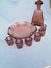 SERVIZIO DA ROSOLIO IN VETRO PESANTE COLOR AMBRA