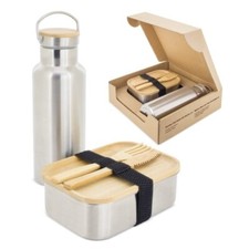 portapranzo acciaio e bambù