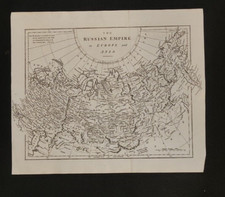 IMPERO RUSSO IN EUROPA E ASIA CARTA GEOGRAFICA MAPPA ANTICA