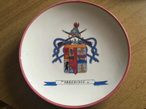 Piatto ceramica 182 reggimento