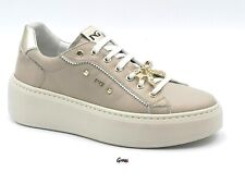 Scarpe donna Nero Giardini  I411621D sneakers sportive casual Pelle Beige Nuove