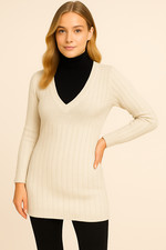 Abito Lungo A Maniche Lunghe In Maglia Da Donna Midi Taglie Piccola Media Grande