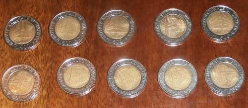 Lotto monete 500 - lotto, 10