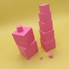 Montessori materials pink - montessori,