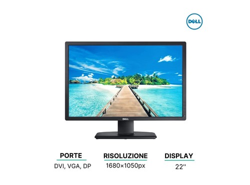 Monitor dell p2213t - monitor, 22"