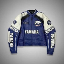 Giacca pelle da corsa Yamaha