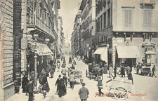 2446) CARTOLINA FIRENZE VIA CALZAJUOLI CALZAIUOLI ANIMATA PINEIDER