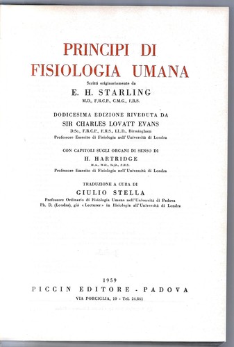 Principi fisiologia umana - principi, di