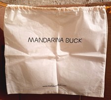 Sacca x borsa ORIGINALE Mandarina Duck  48 x 42 cm. color panna usata come nuova