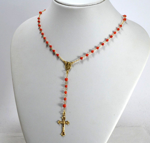 Collana rosario oro giallo - collana,