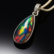 Ciondolo pera ammolite 25 ct