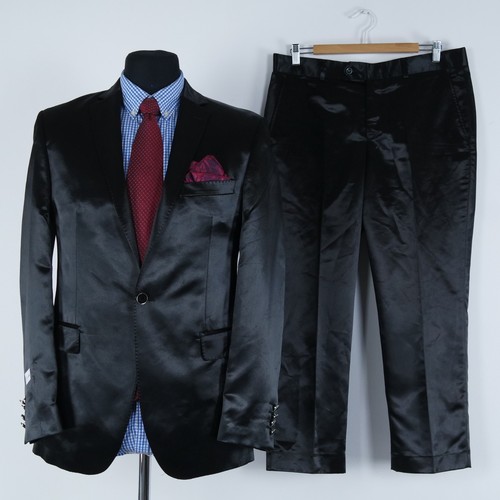 Tuta uomo nero lucido 40r - uomo,