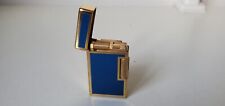 RARISSIMO ACCENDINO DUPONT LIGNE 1 PLACCATO BLU E ORO