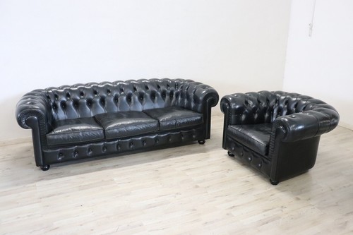 Salotto pelle stile - salotto,