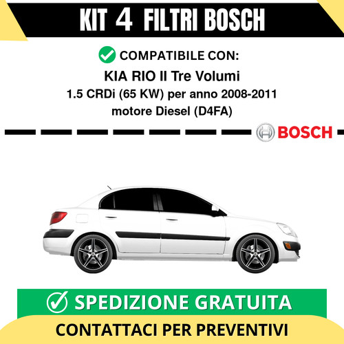 Kit bosch filtri tagliando - filtri,