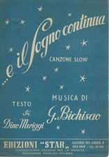 Spartito musicale - E il Sogno continua - Canzone Slow - Milano